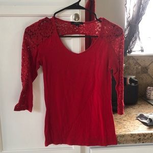 Red Lace Top